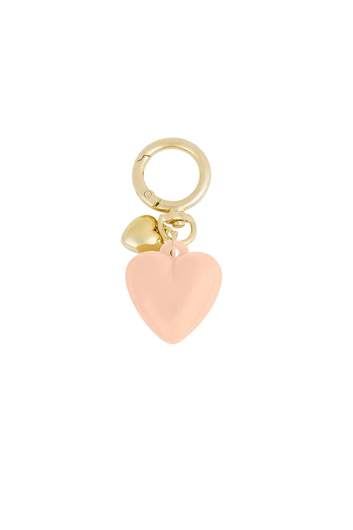 HEART bag charm pink