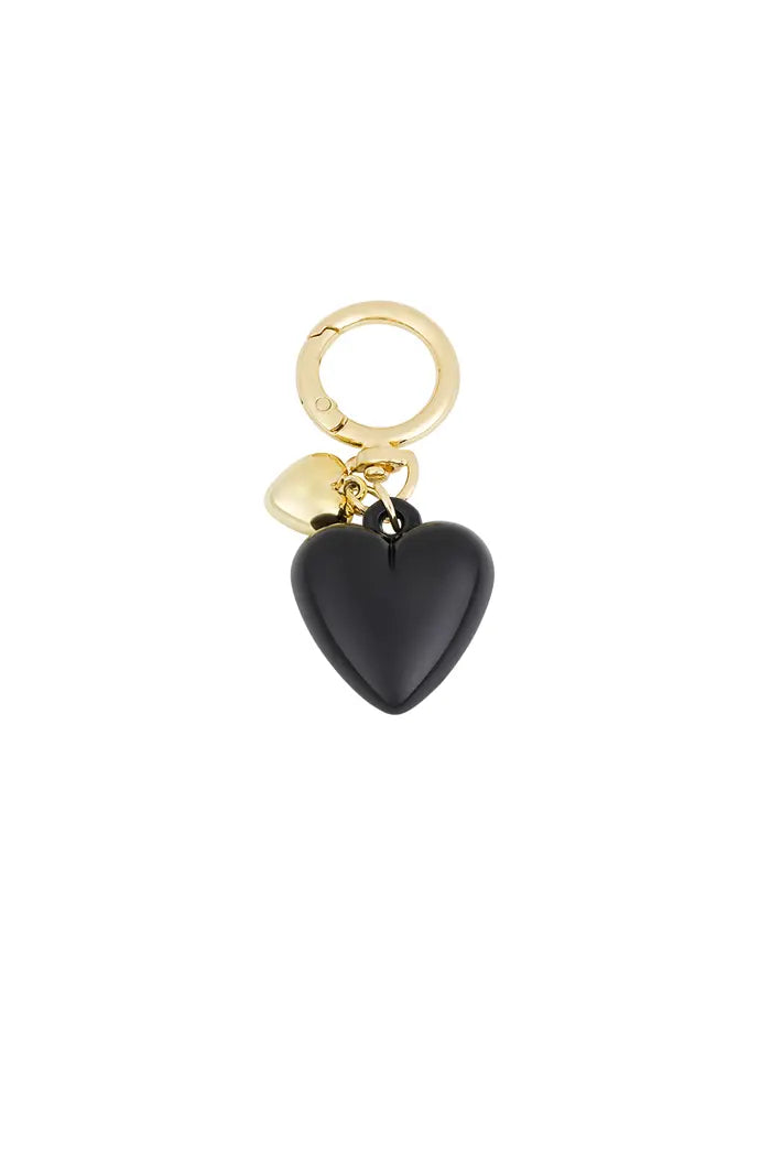 HEART bag charm black