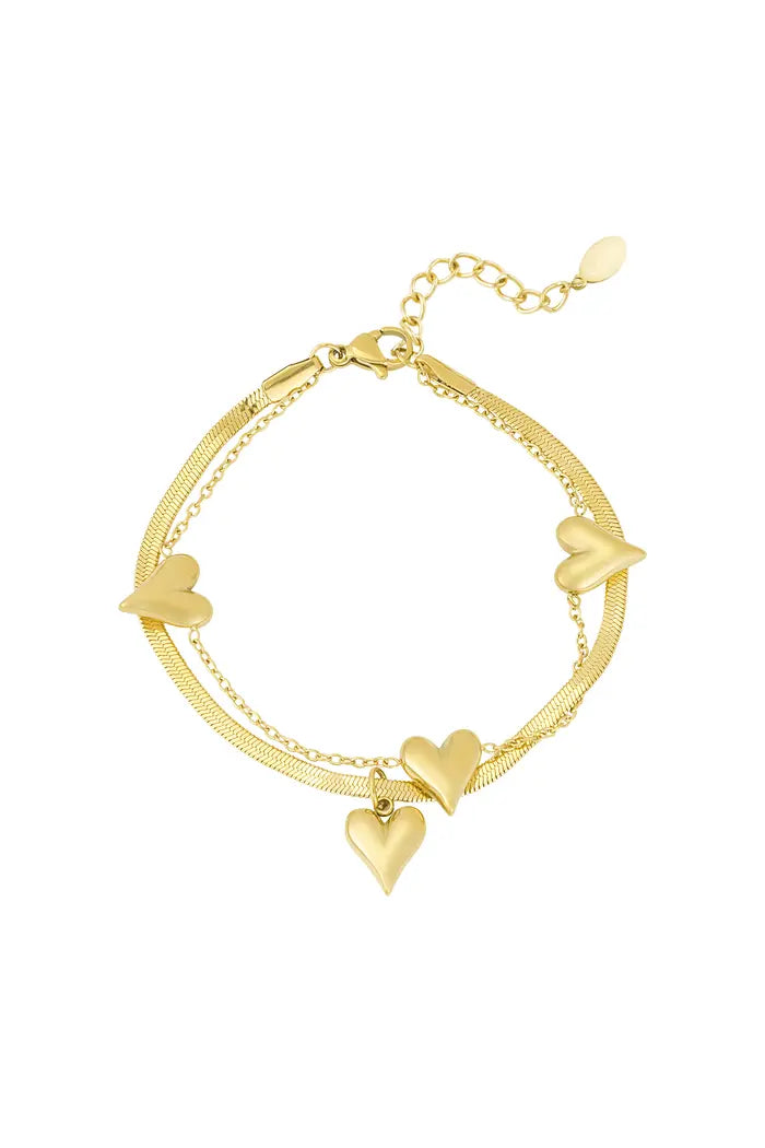 HEART TO HEART bracelet gold