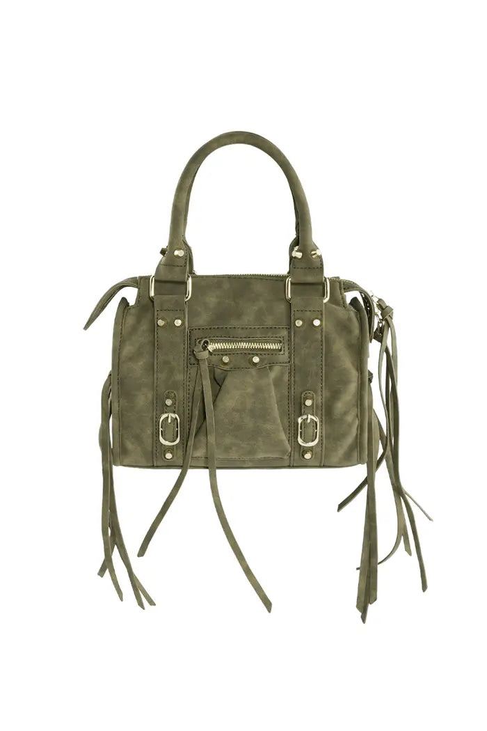 CITY bag small suède green