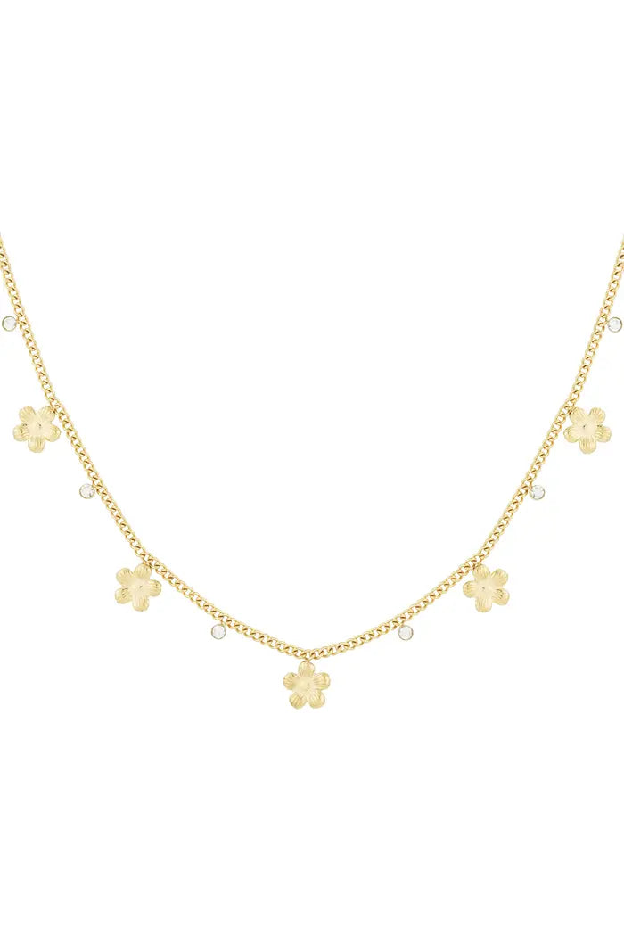 SPARKLE FLOWER necklace gold